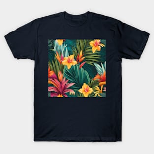 Floral Symphony: A Botanical Bouquet Abstract T-Shirt